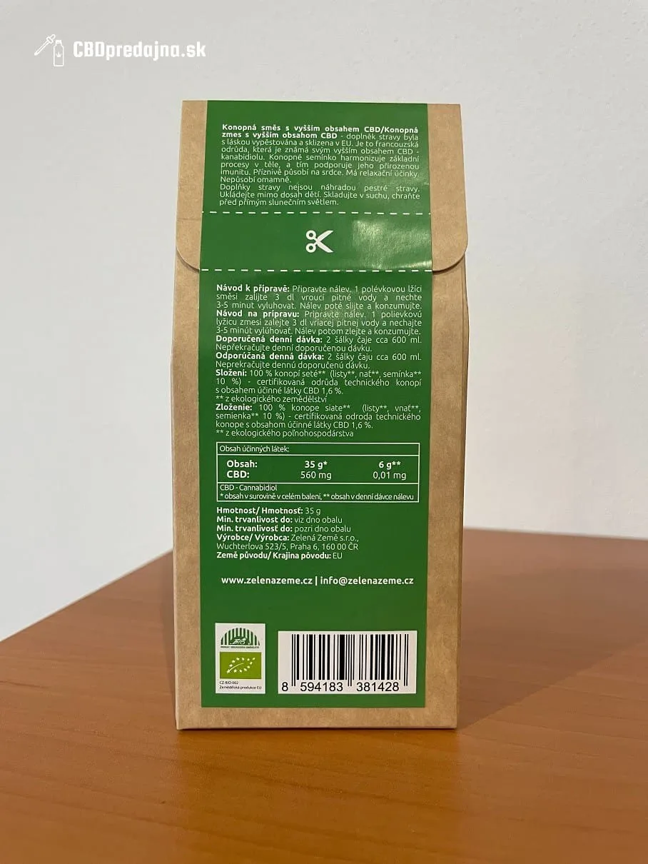 CBD tea Zelená Země 1.6% 35g