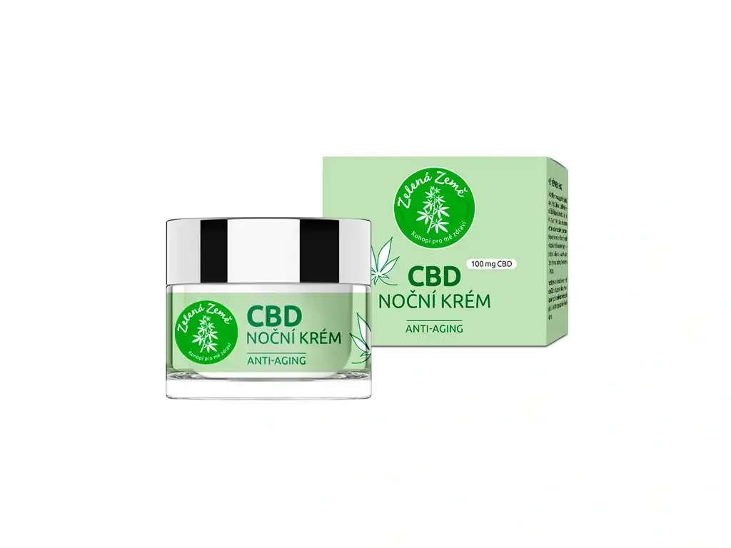 CBD night cream Zelená Země, 100mg CBD Anti-Aging