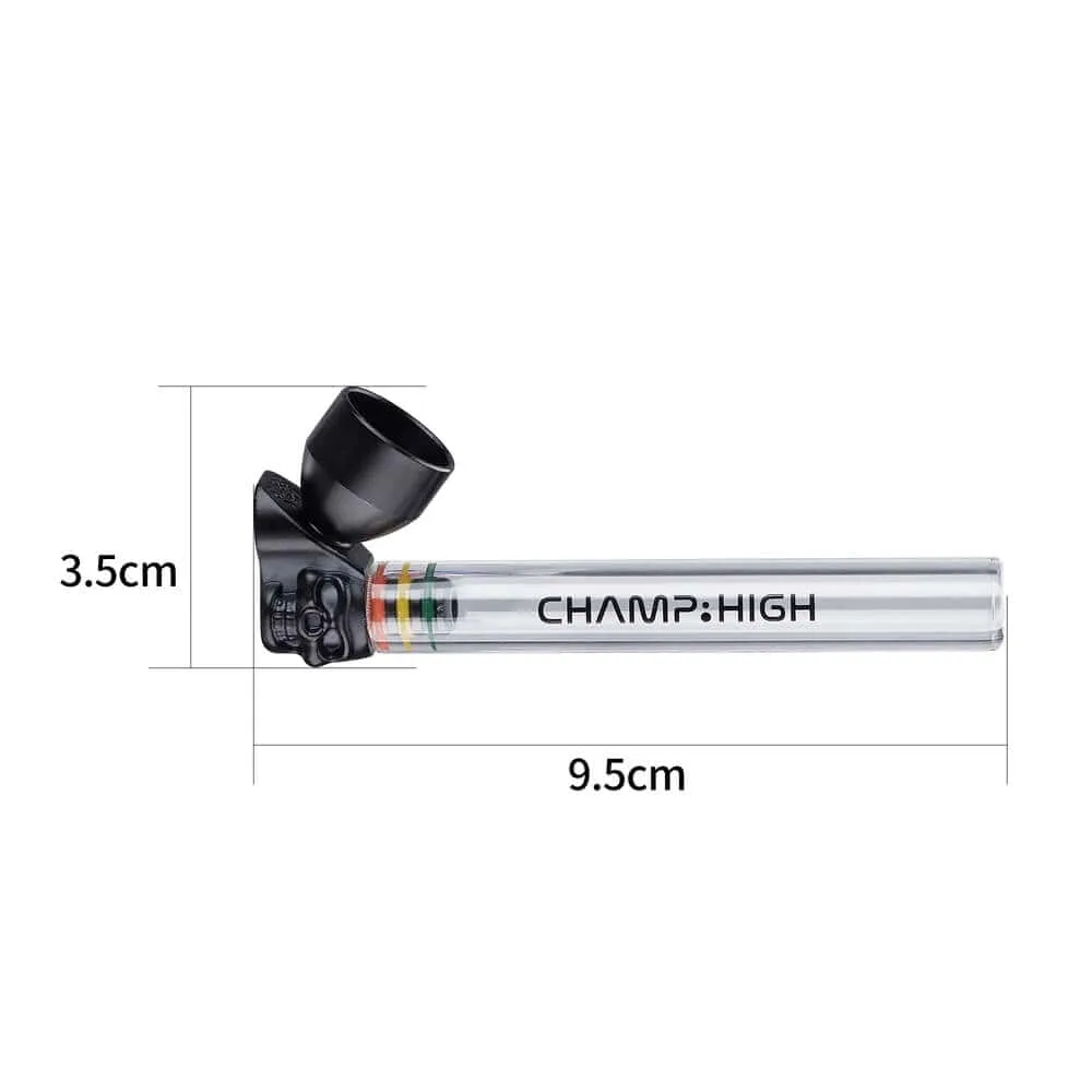 Glass pipe + Grinder CHAMP HIGH